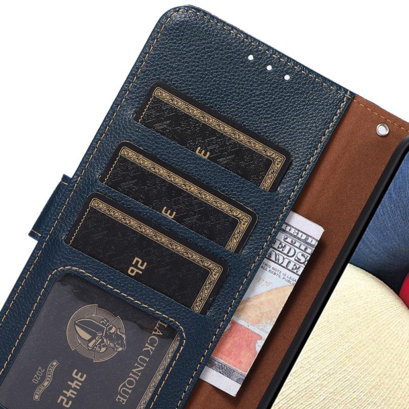 δερματινη θηκη Realme C35 με κορδονι Khazneh Lychee Texture Rfid Strap