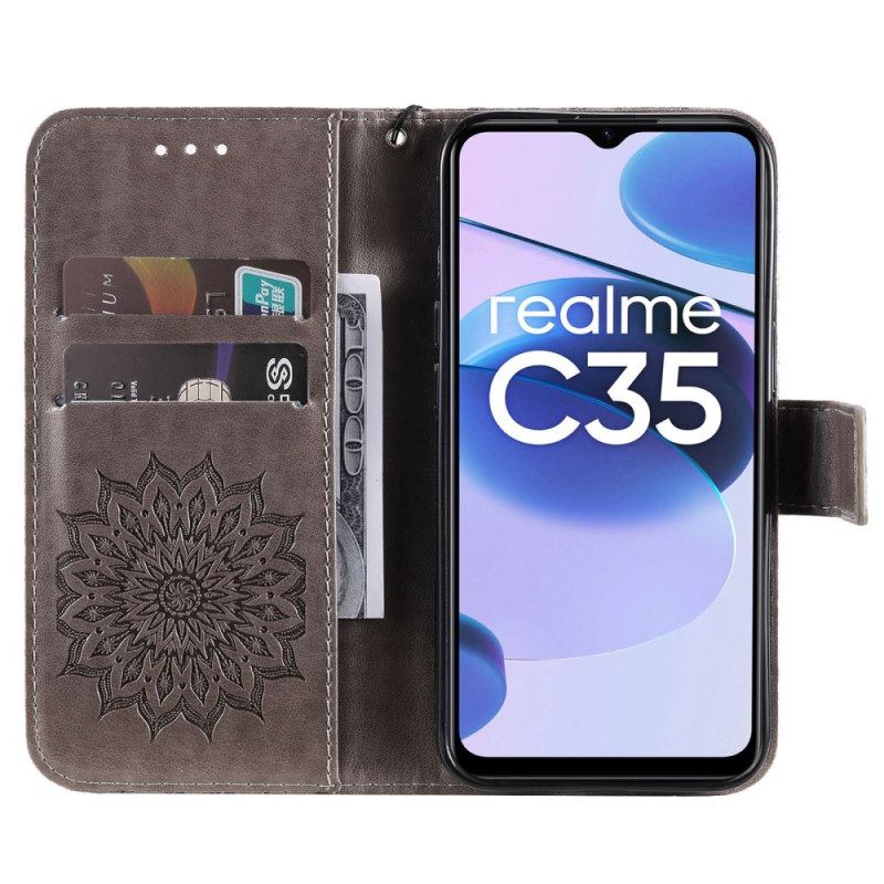 Κάλυμμα Realme C35 με κορδονι Mandala Sun Strap