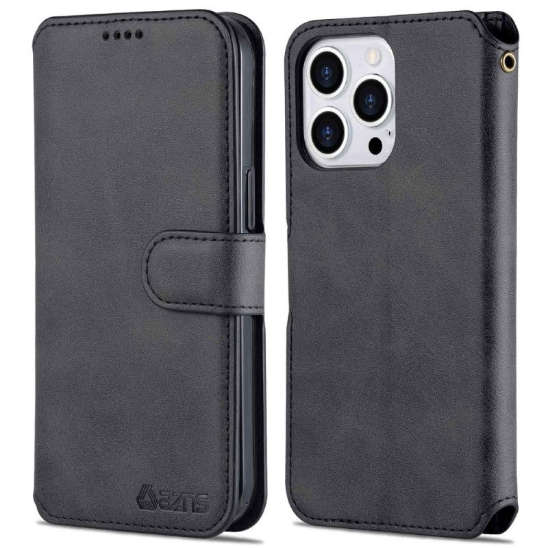 Κάλυμμα iPhone 14 Pro Azns Faux Leather