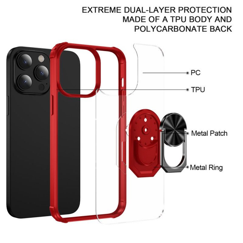 θηκη κινητου iPhone 14 Pro Διαφανές Με Ring-support