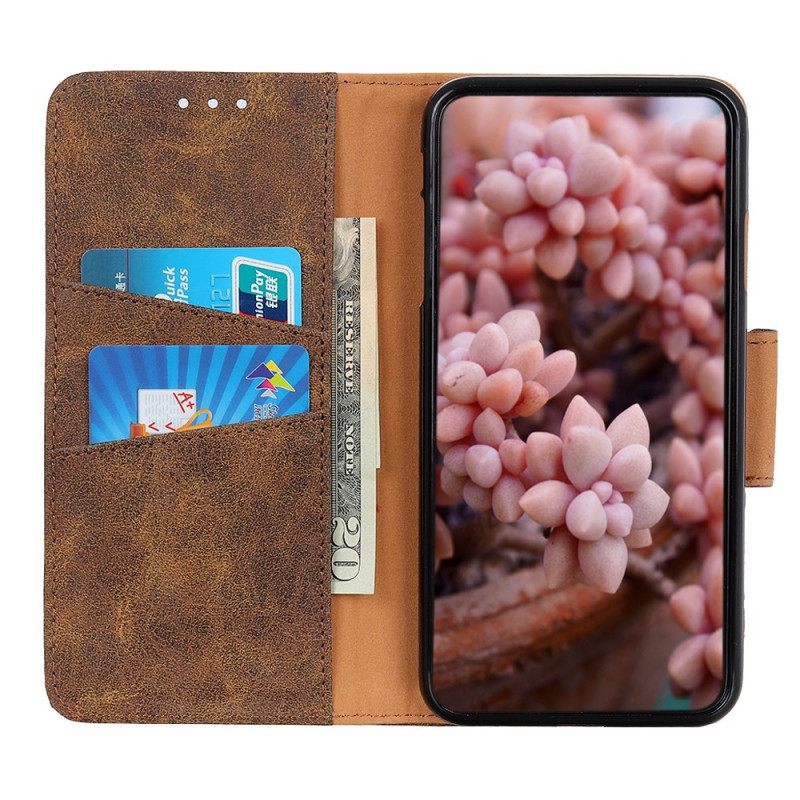 Κάλυμμα Oppo A74 4G Vintage Split Leather