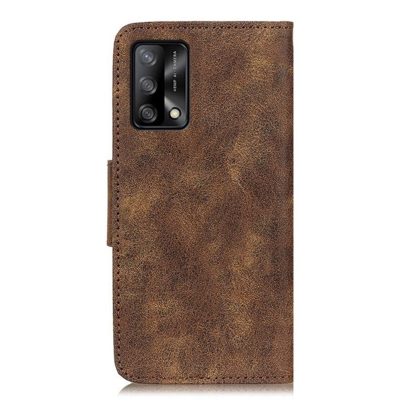 Κάλυμμα Oppo A74 4G Vintage Split Leather