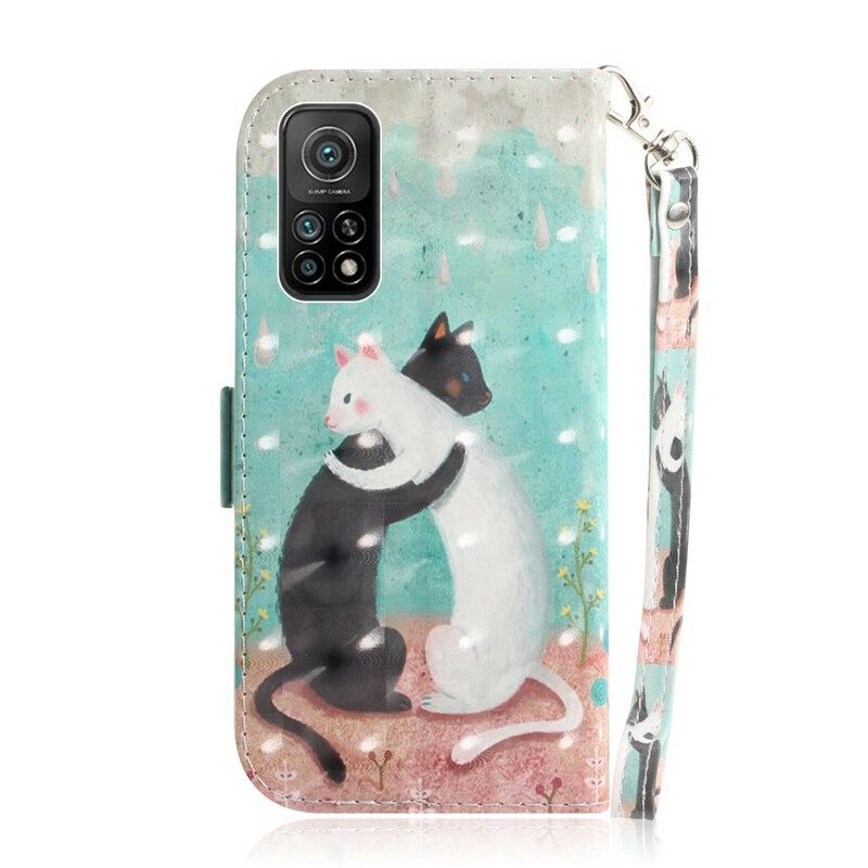 Κάλυμμα Xiaomi Mi 10T / 10T Pro με κορδονι Thong Cat Friends