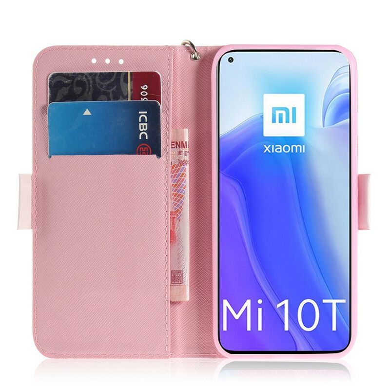 Θήκη Flip Xiaomi Mi 10T / 10T Pro με κορδονι Αντλία Strappy