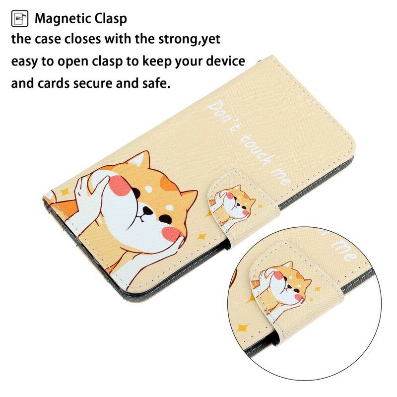 Θήκη Flip Xiaomi Mi 10T / 10T Pro με κορδονι Μην Με Αγγίζεις Strappy Cat