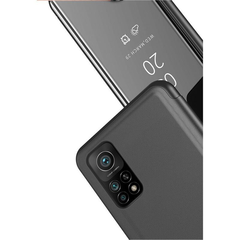 θηκη κινητου Xiaomi Mi 10T / 10T Pro Καθρέφτης Και Συνθετικό Δέρμα