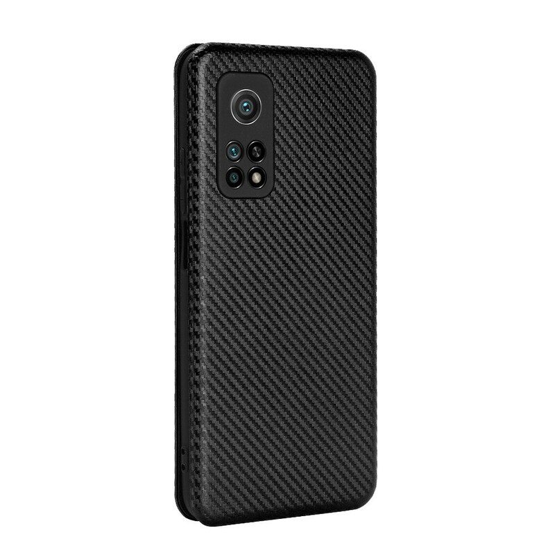 θηκη κινητου Xiaomi Mi 10T / 10T Pro Θήκη Flip Ανθρακονήματα Με Δακτύλιο Στήριξης