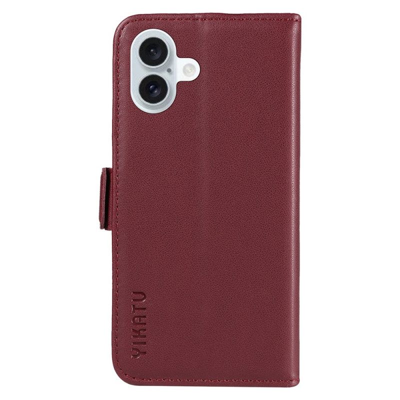 Δερματινη Θηκη iPhone 16 Plus Faux Leather Yikatu