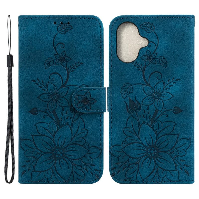 Δερματινη Θηκη iPhone 16 Plus Floral Σιλικόνης