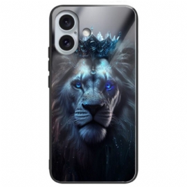 Κάλυμμα iPhone 16 Plus Blue Lion Tempered Glass Σιλικόνης