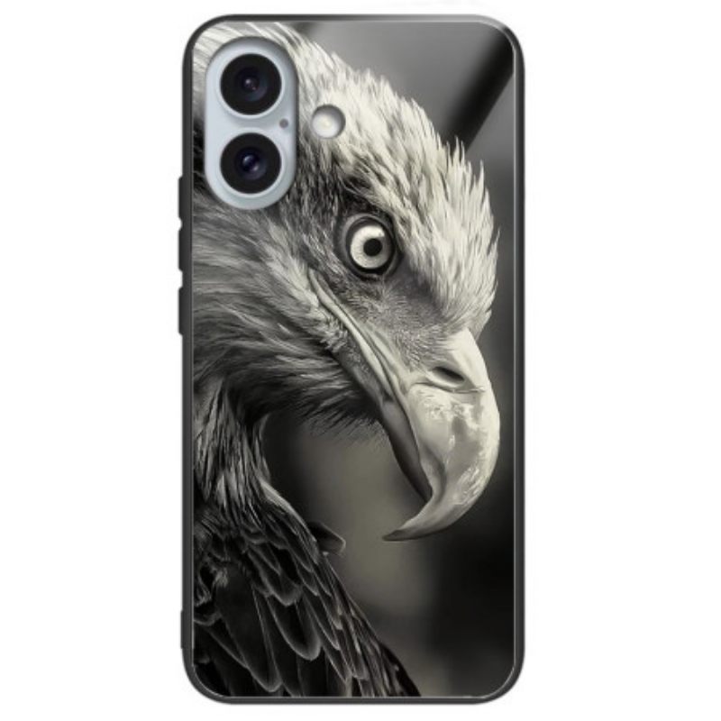 Κάλυμμα iPhone 16 Plus Eagle Printed Tempered Glass