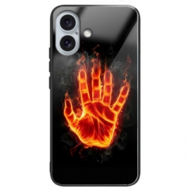 Κάλυμμα iPhone 16 Plus Fire Palm Tempered Glass