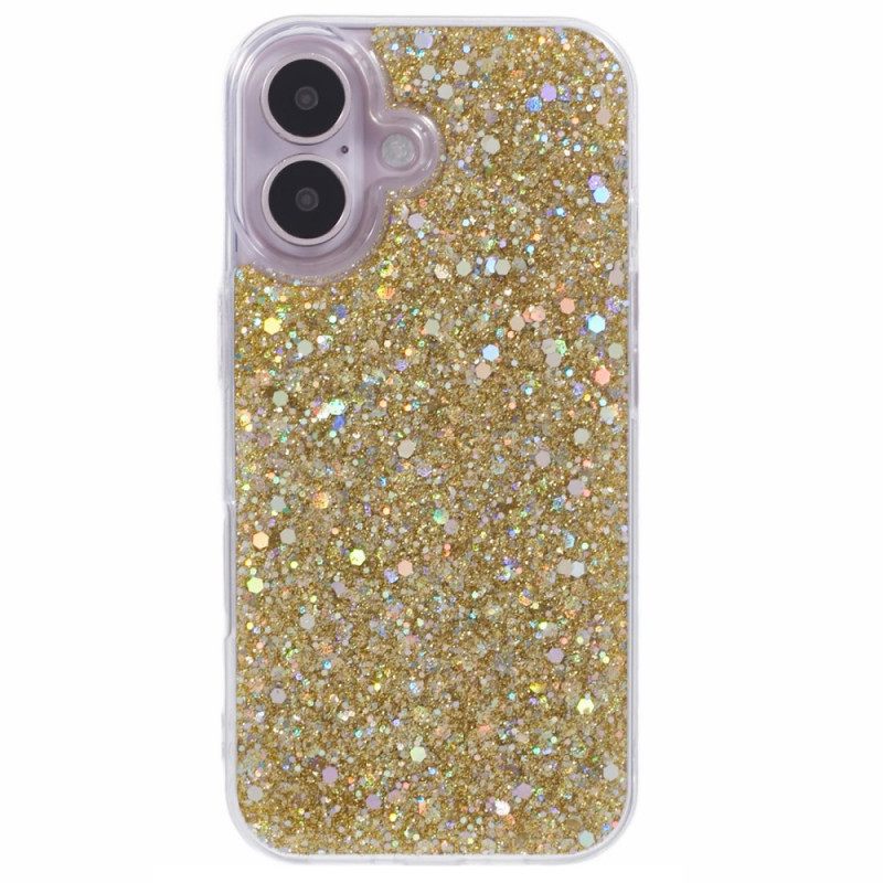 Κάλυμμα iPhone 16 Plus Glitter Σιλικόνης