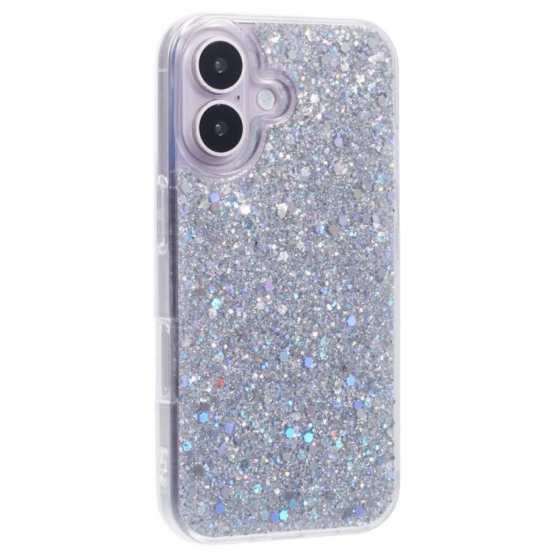 Κάλυμμα iPhone 16 Plus Glitter Σιλικόνης