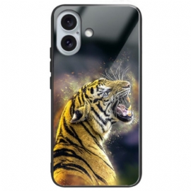 Κάλυμμα iPhone 16 Plus Roaring Tiger Tempered Glass