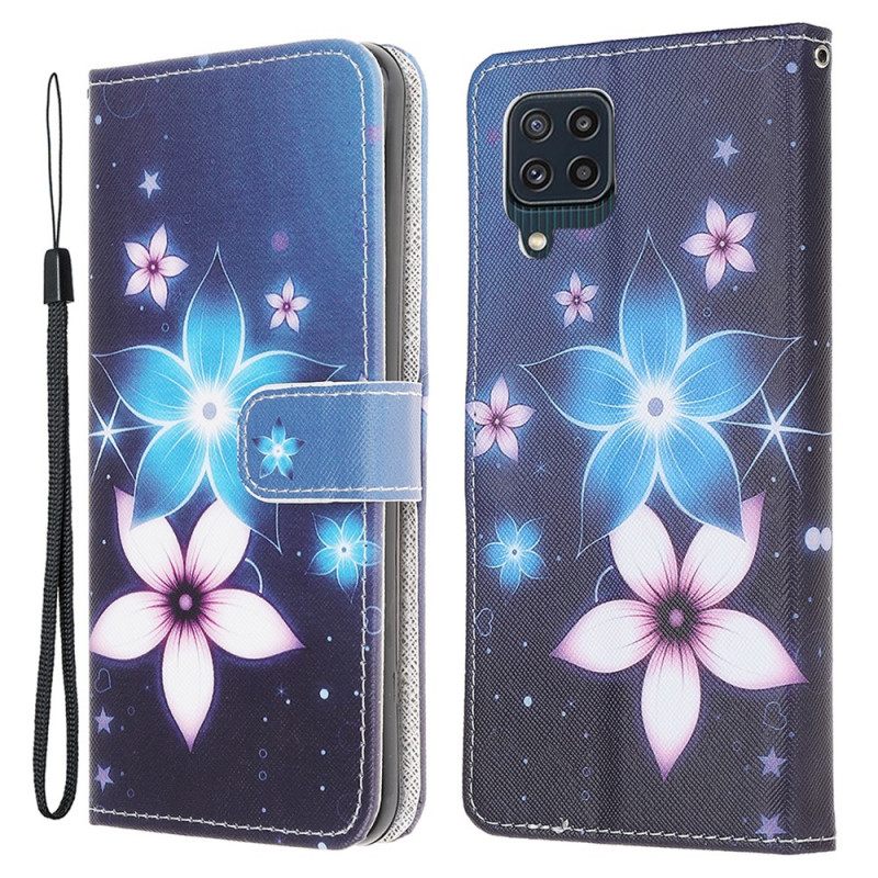 Κάλυμμα Samsung Galaxy M32 με κορδονι Lunar Strap Flowers