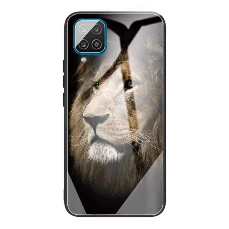 θηκη κινητου Samsung Galaxy M32 Lion Head Tempered Glass