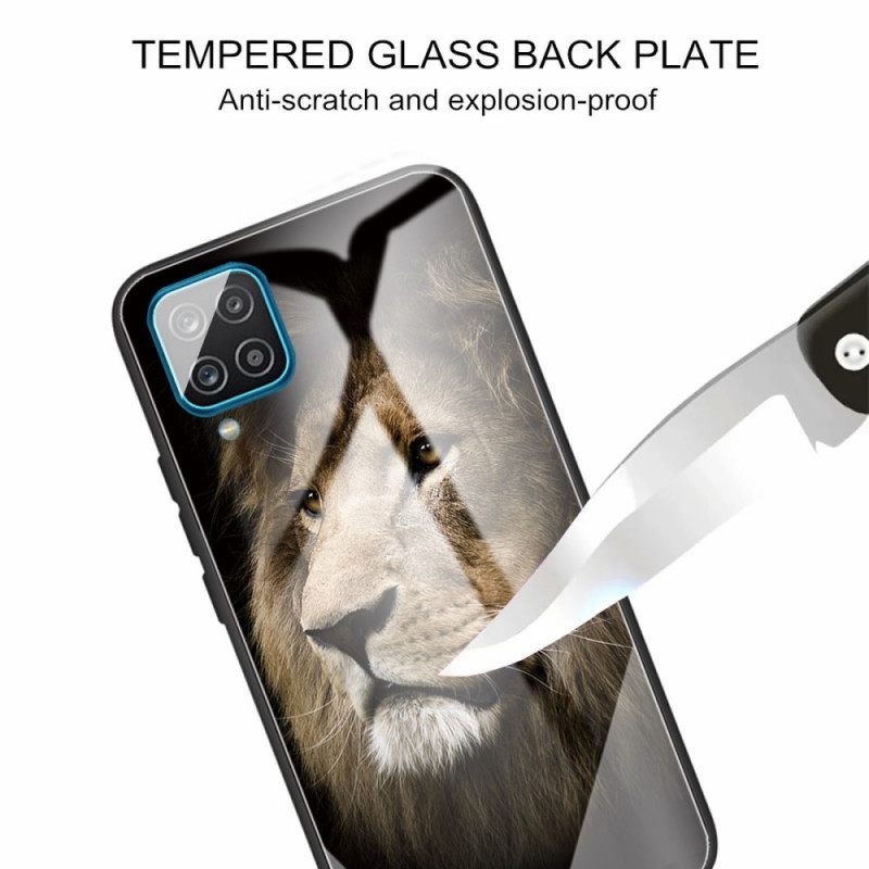 θηκη κινητου Samsung Galaxy M32 Lion Head Tempered Glass