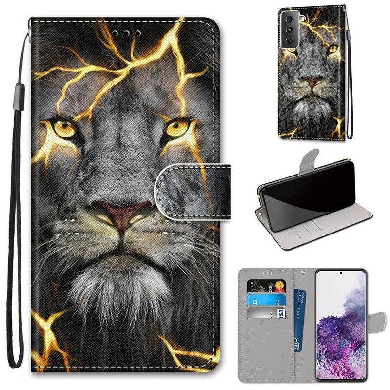 δερματινη θηκη Samsung Galaxy S21 Plus 5G Magic Feline