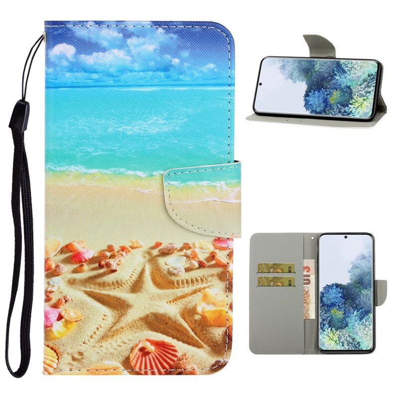 Κάλυμμα Samsung Galaxy S21 Plus 5G με κορδονι Strappy Beach