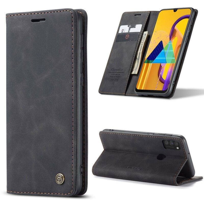 θηκη κινητου Samsung Galaxy M21 Θήκη Flip Caseme Faux Leather