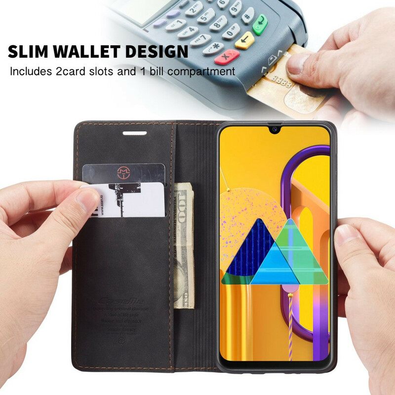 θηκη κινητου Samsung Galaxy M21 Θήκη Flip Caseme Faux Leather