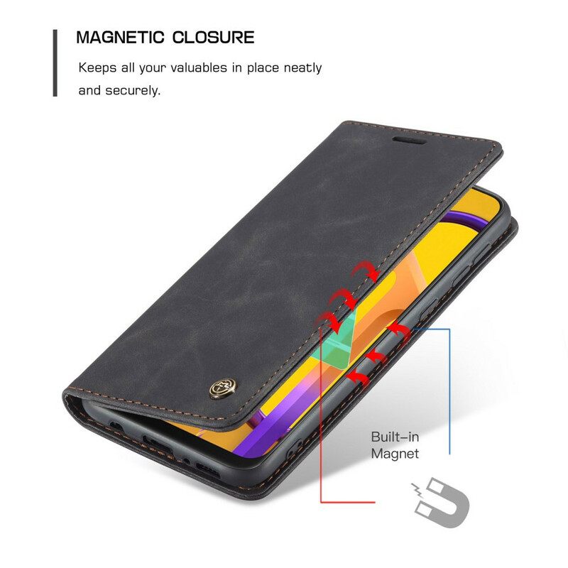 θηκη κινητου Samsung Galaxy M21 Θήκη Flip Caseme Faux Leather