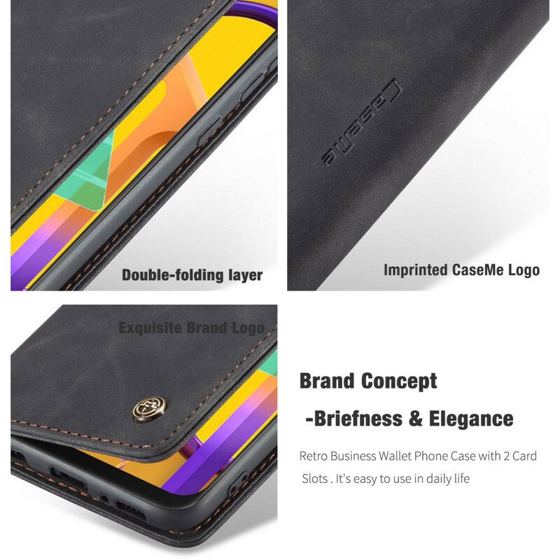 θηκη κινητου Samsung Galaxy M21 Θήκη Flip Caseme Faux Leather