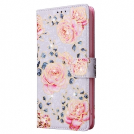 Δερματινη Θηκη iPhone 16 Pro Floral Rfid Blocker Wallet