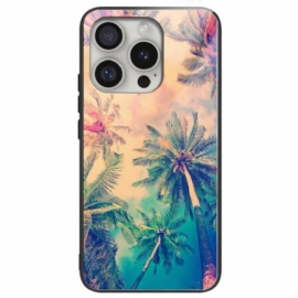 Κάλυμμα iPhone 16 Pro Palm Tree Tempered Glass