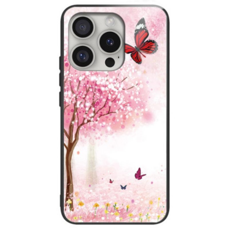 Κάλυμμα iPhone 16 Pro Θήκες Κινητών Cherry Blossom Tempered Glass