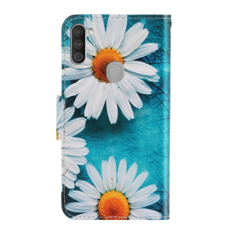 Κάλυμμα Samsung Galaxy M11 με κορδονι Strappy Daisies