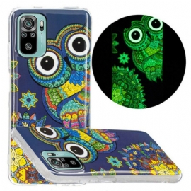 Θήκη Poco M5s Fluorescent Owl Mandala