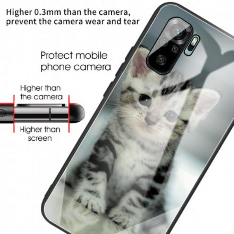 Θήκη Poco M5s Kitten Tempered Glass