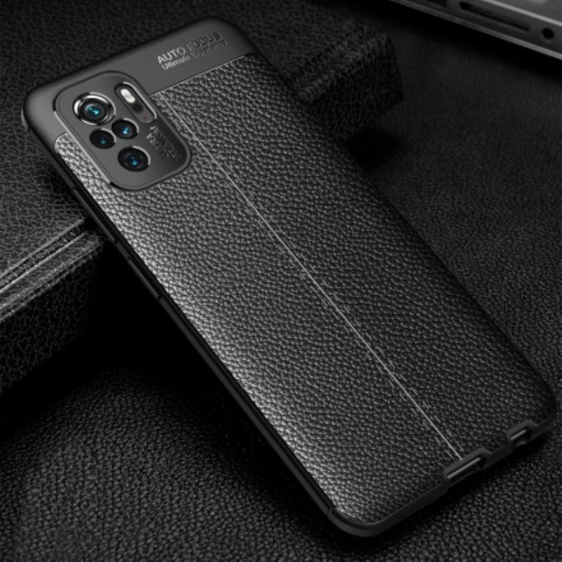 Θήκη Poco M5s Leather Effect Litchi Διπλή Σειρά