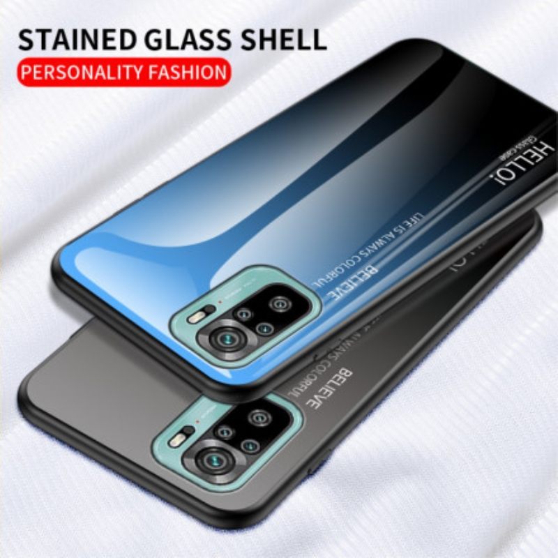 Θήκη Poco M5s Tempered Glass Γεια Σας