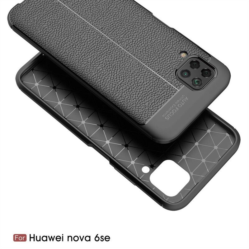 θηκη κινητου Huawei P40 Lite Δερμάτινο Εφέ Litchi Double Line