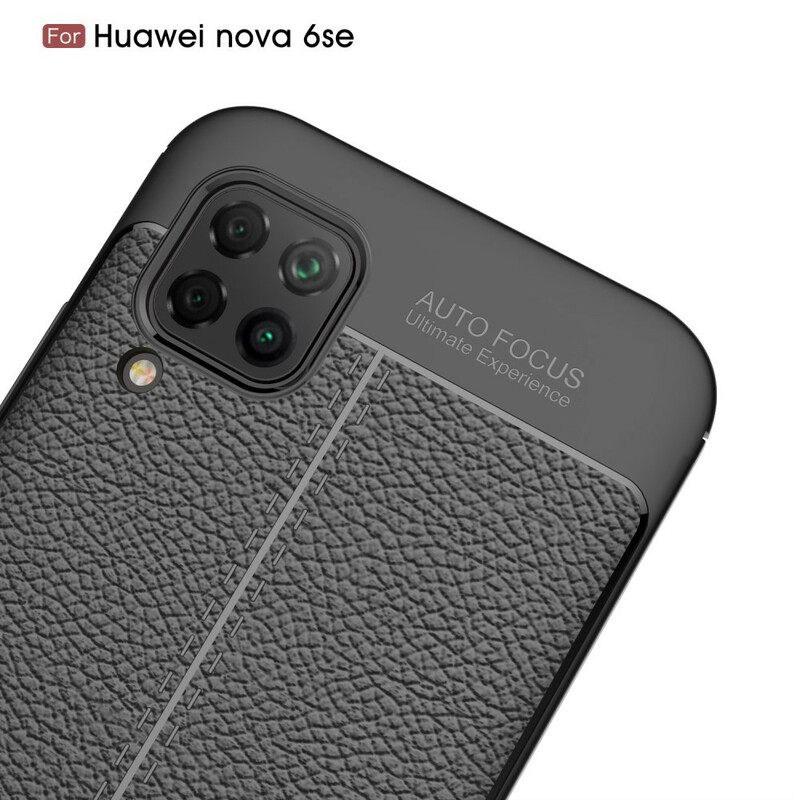 θηκη κινητου Huawei P40 Lite Δερμάτινο Εφέ Litchi Double Line