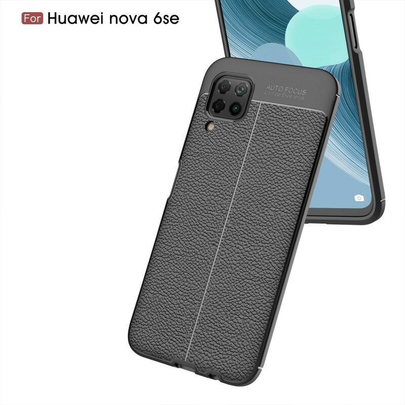 θηκη κινητου Huawei P40 Lite Δερμάτινο Εφέ Litchi Double Line