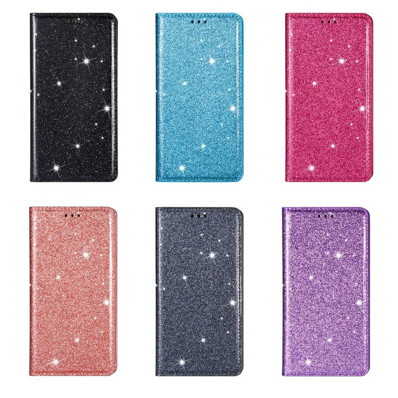 θηκη κινητου Huawei P40 Lite Θήκη Flip Στυλ Glitter