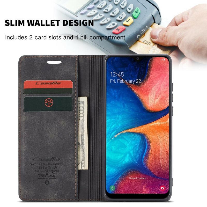 θηκη κινητου Samsung Galaxy A30 / A20 Θήκη Flip Caseme Faux Leather