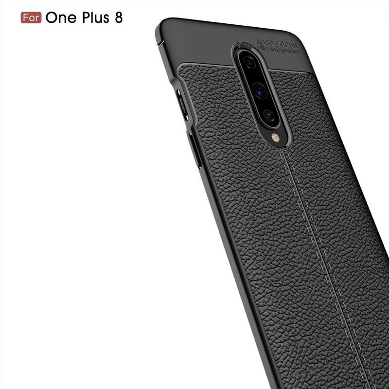 θηκη κινητου OnePlus 8 Δερμάτινο Εφέ Litchi Διπλής Γραμμής