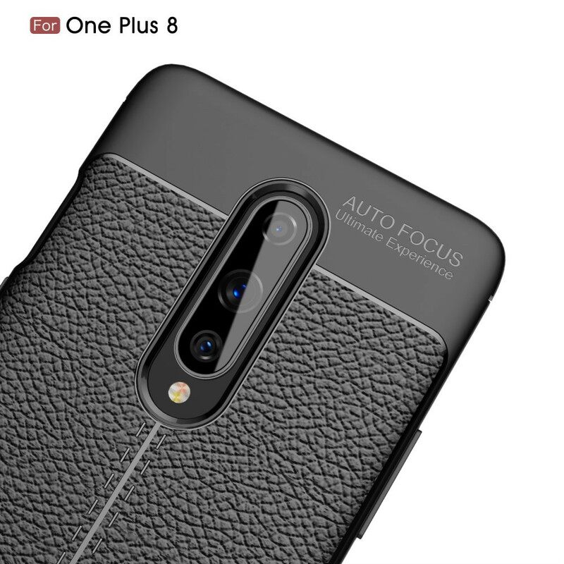 θηκη κινητου OnePlus 8 Δερμάτινο Εφέ Litchi Διπλής Γραμμής