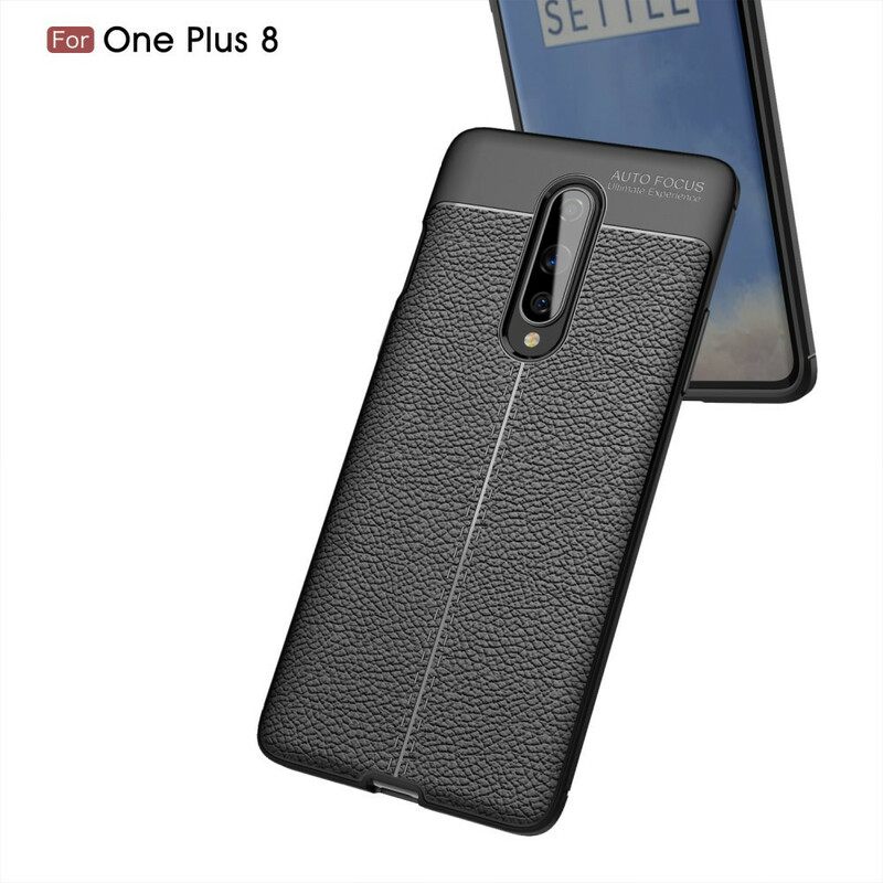 θηκη κινητου OnePlus 8 Δερμάτινο Εφέ Litchi Διπλής Γραμμής