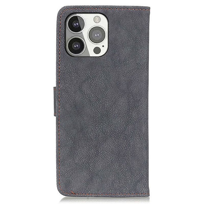 Κάλυμμα iPhone 13 Pro Khazneh Retro Split Faux Leather