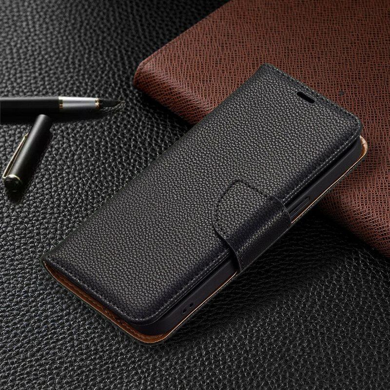 Θήκη Flip iPhone 13 Pro με κορδονι Χρωματιστό Λουράκι Litchi Leather Effect