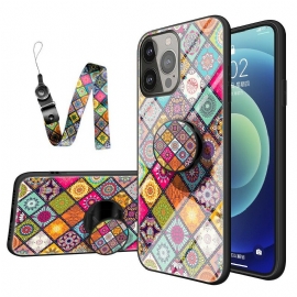 θηκη κινητου iPhone 13 Pro Μαγνητική Θήκη Patchwork