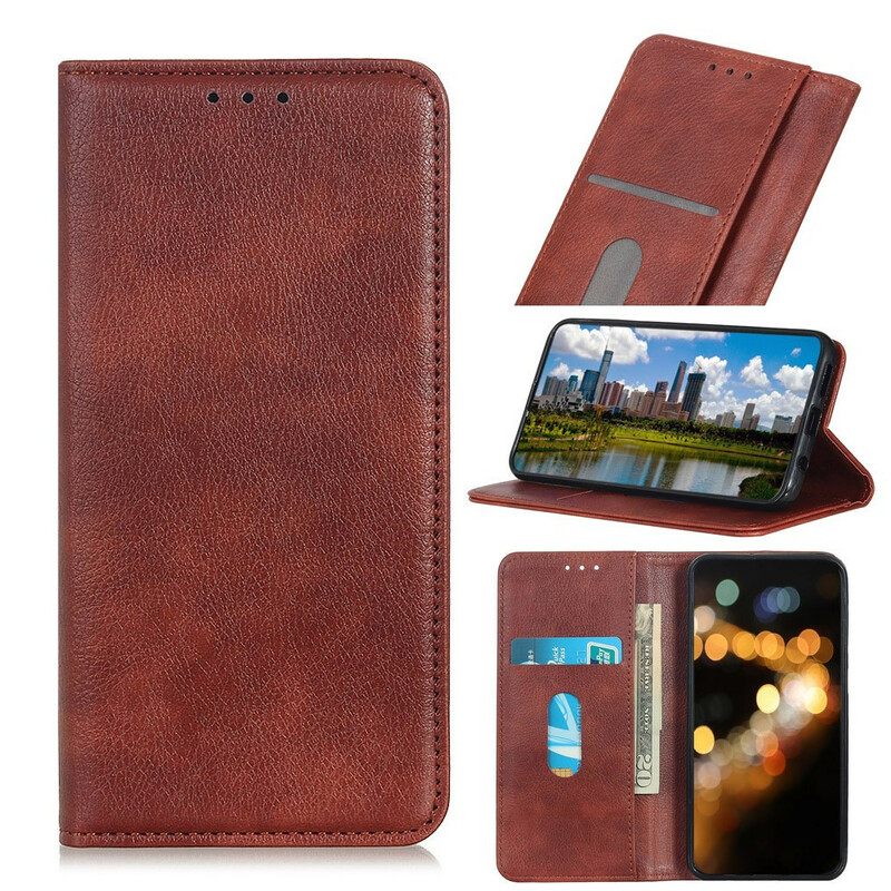 θηκη κινητου iPhone 13 Pro Θήκη Flip Litchi Split Leather