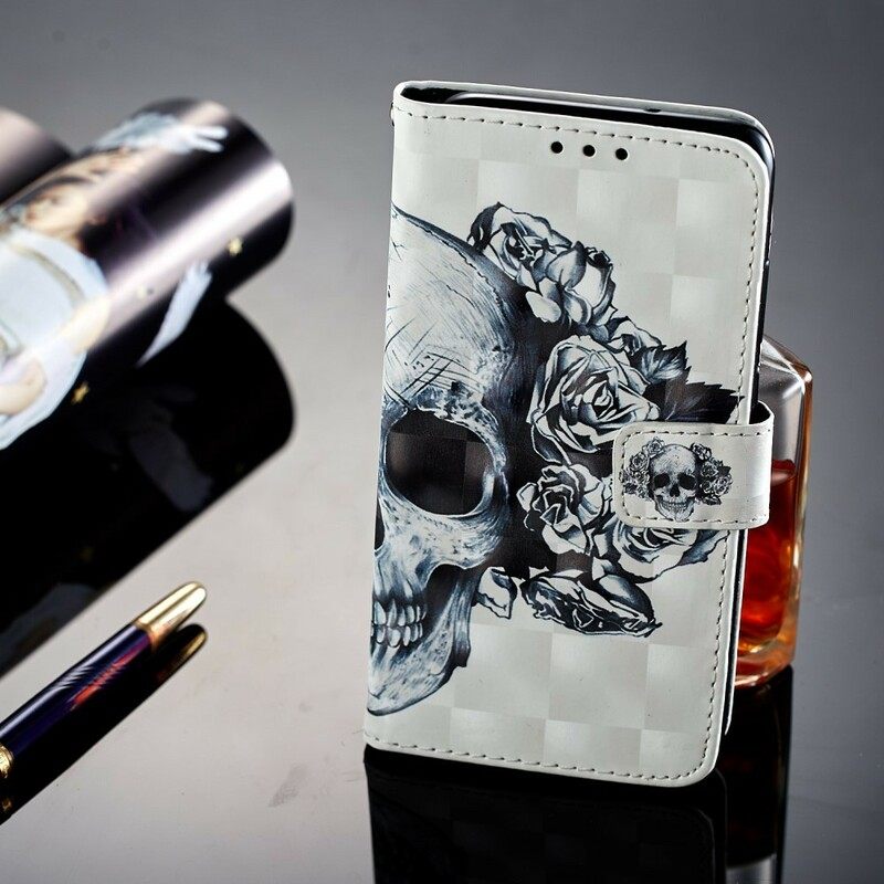 Κάλυμμα Huawei P20 Flowery Skull 3d