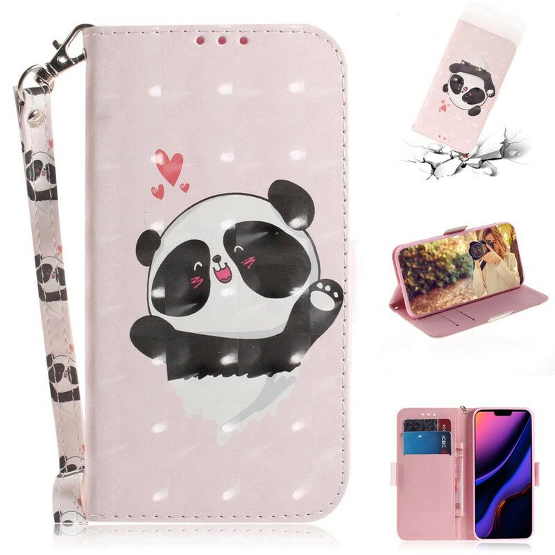 Κάλυμμα iPhone 11 με κορδονι Panda Love Strap